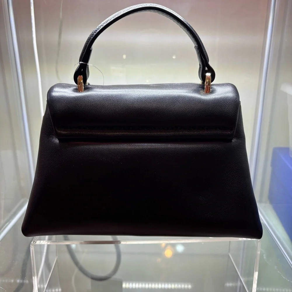 Ted Baker Black Satchel with Gold Accents